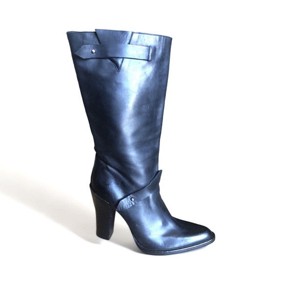 Alain Tondowski Leather High Boots - Picture 1 of 4